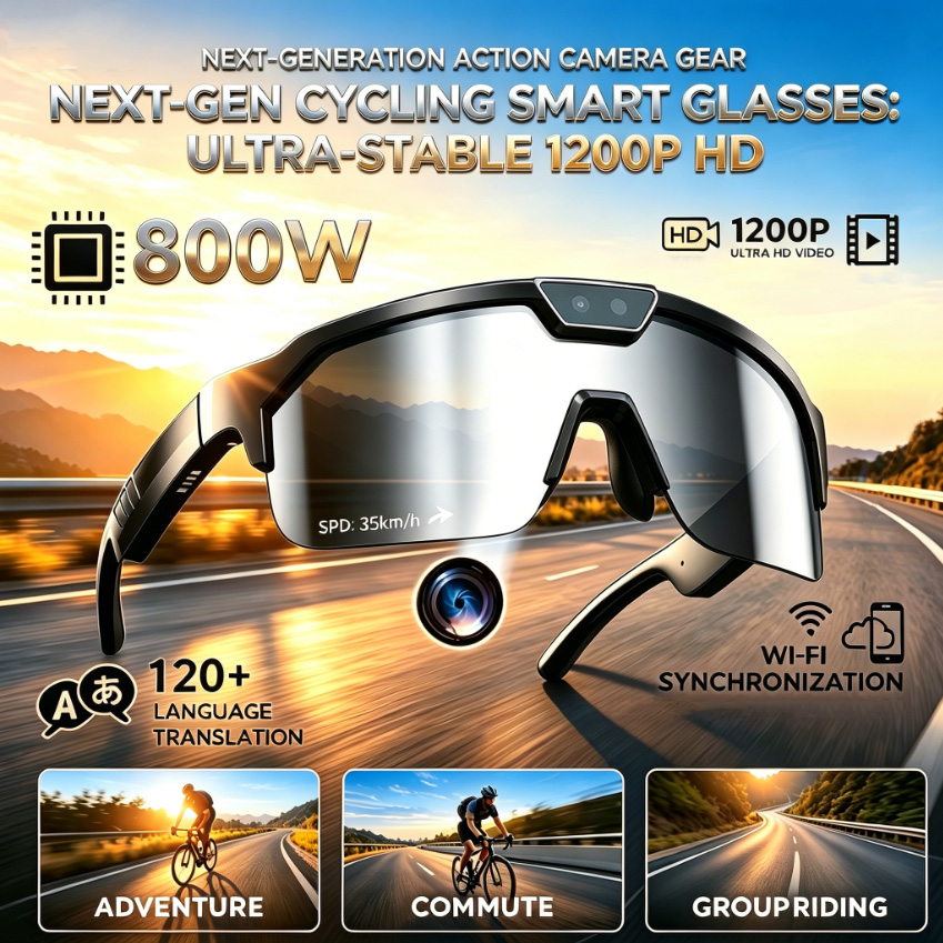 Cycling Glasses - نظارات ركوب الدراجات 2026 مع كاميرا