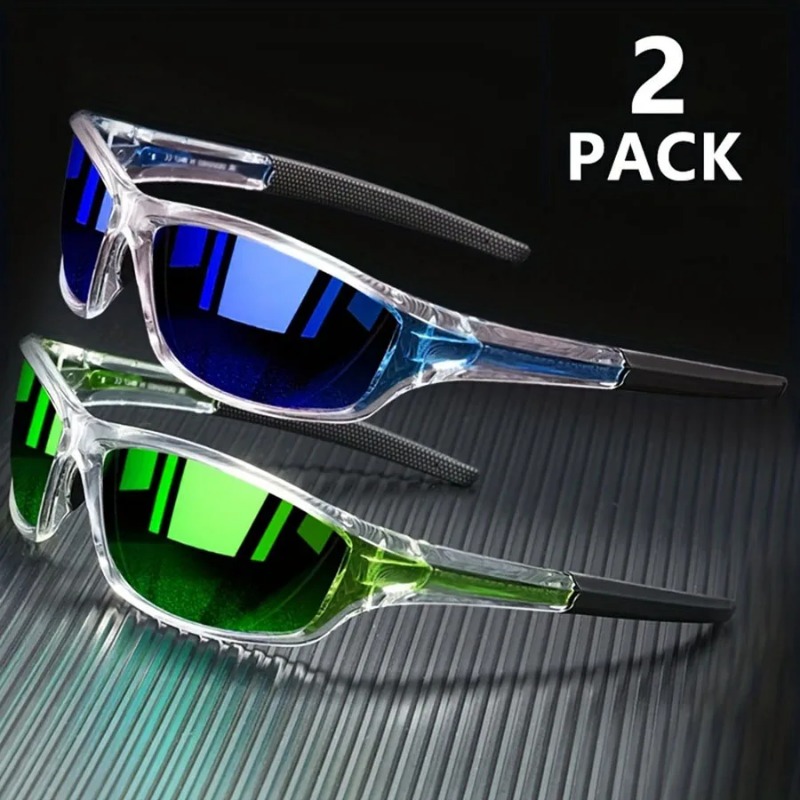 Cycling Glasses - نظارات شمسية رياضية للرجال خفيفة الوزن