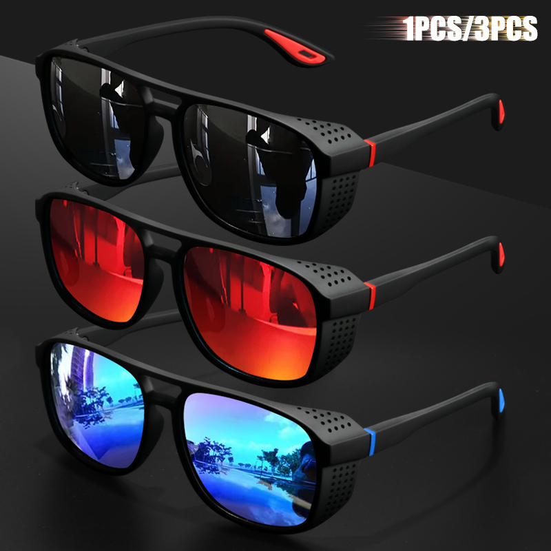 Cycling Glasses - نظارات شمسية رياضية مستقطبة (قطعة واحدة/3