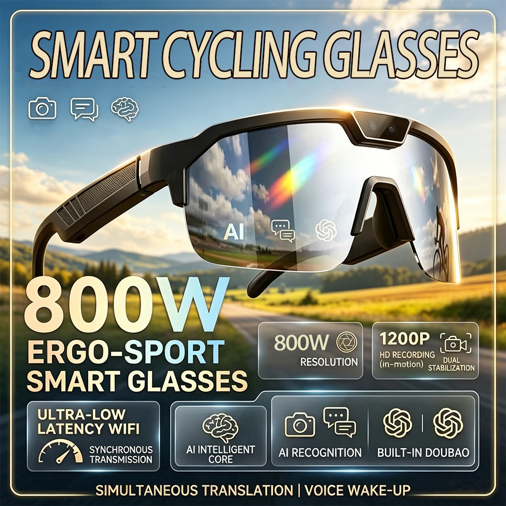 Cycling Glasses - نظارات ركوب الدراجات 2026 مع كاميرا