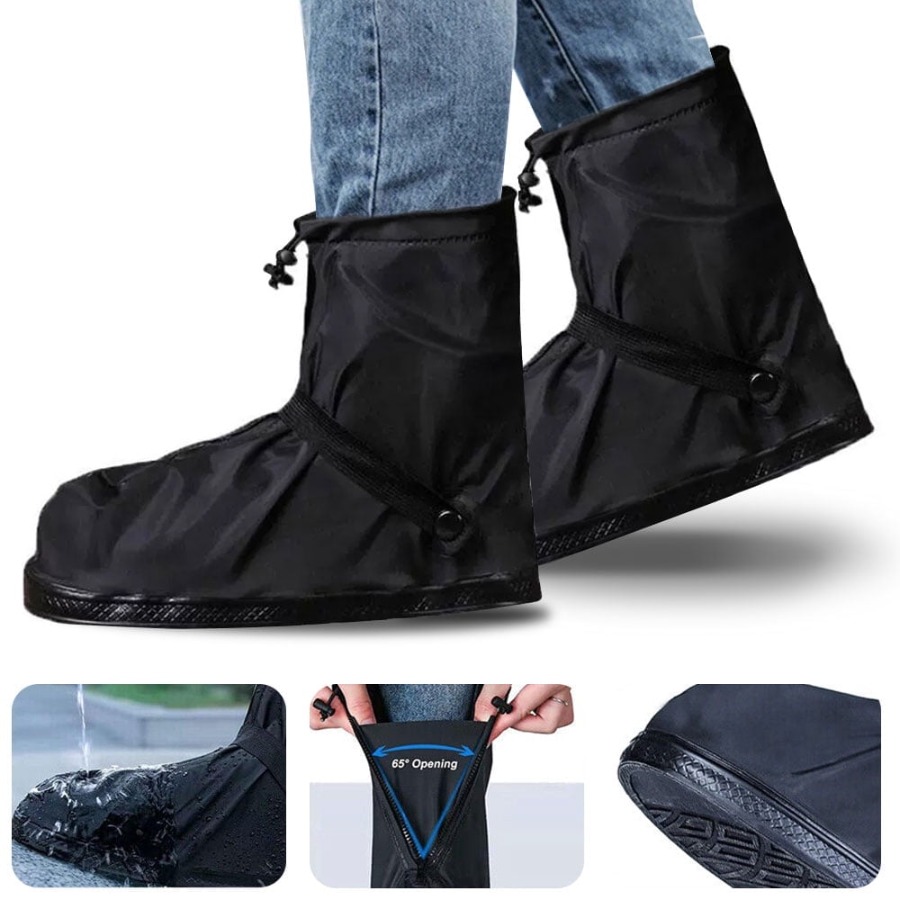 Cycling Gear For Rain - أغطية أحذية مقاومة للماء، قابلة لإعادة