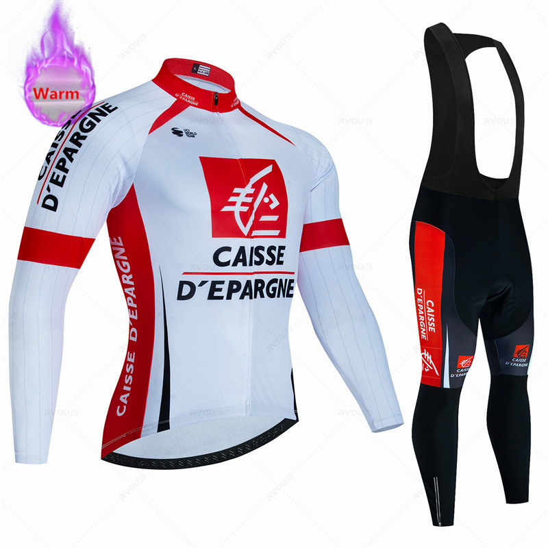 Cycling Gear Winter - الصوف الحراري الدراجات جيرسي مجموعة للرجال