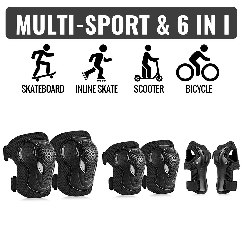 مجموعة من 6 قطع واقيات للركبة  - مراجعة Youth Cycling Gear وسعره