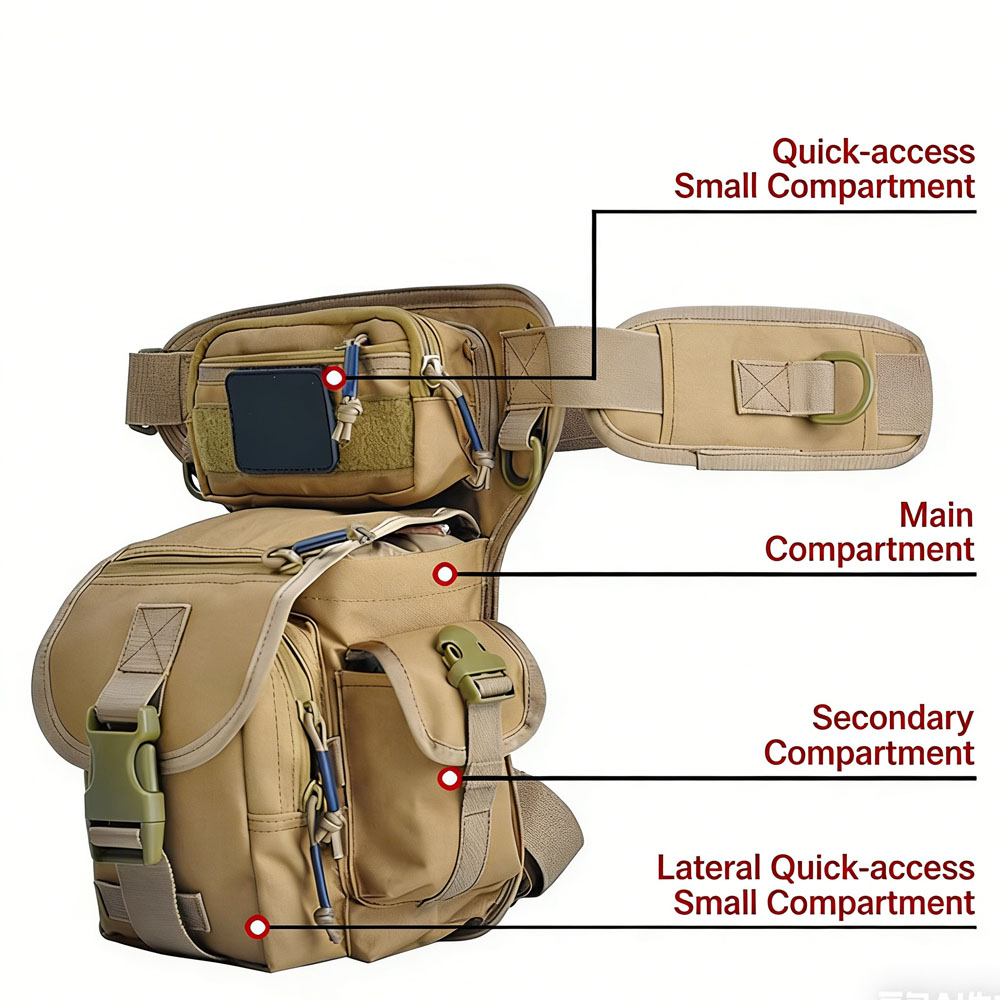 حقيبة تكتيكية للساق، حقيبة خصر - مراجعة Cycling Gear Pouch وسعره