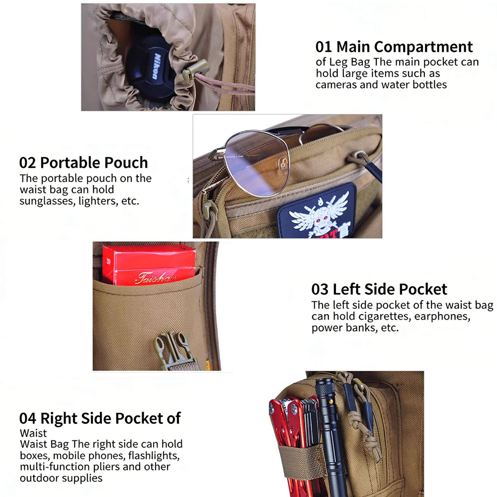 حقيبة تكتيكية للساق، حقيبة خصر - مراجعة Cycling Gear Pouch وسعره