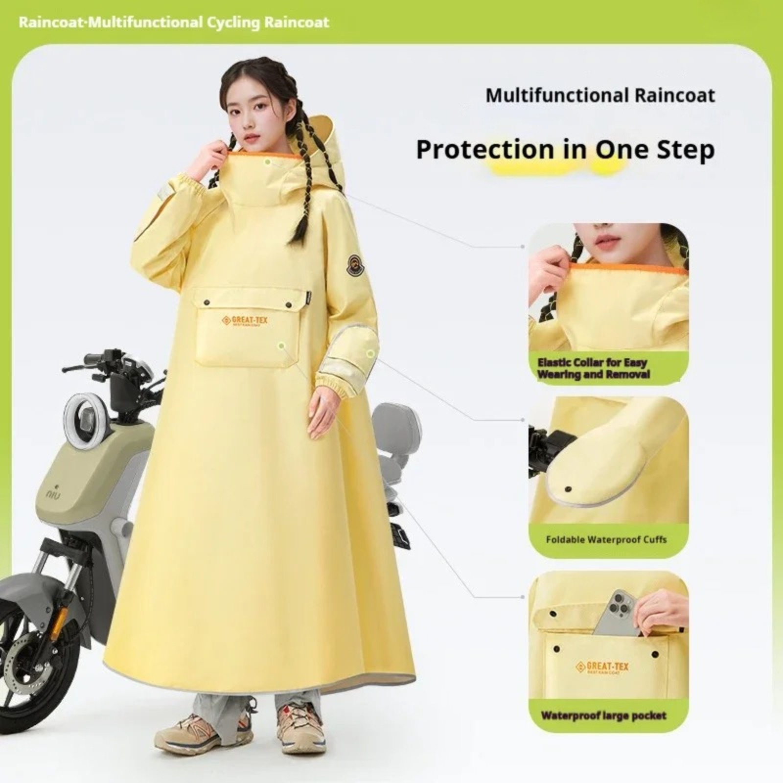 معطف واق من المطر للدراجات الن - مراجعة Cycling Gear For Rain وسعره