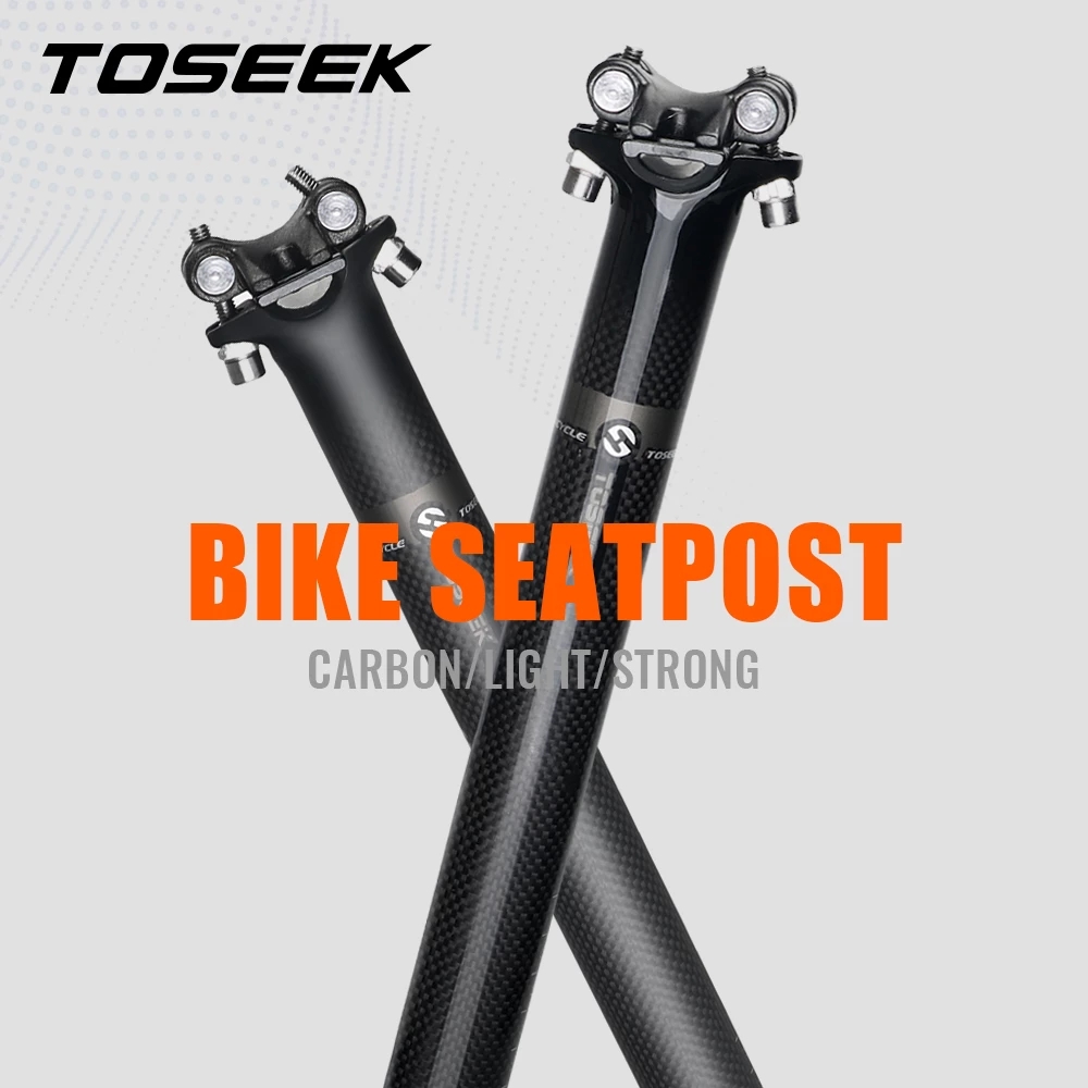 TOSEEK 3K-قضيب المقعد للدراجة  - مراجعة Carbon Fiber Saddle وسعره