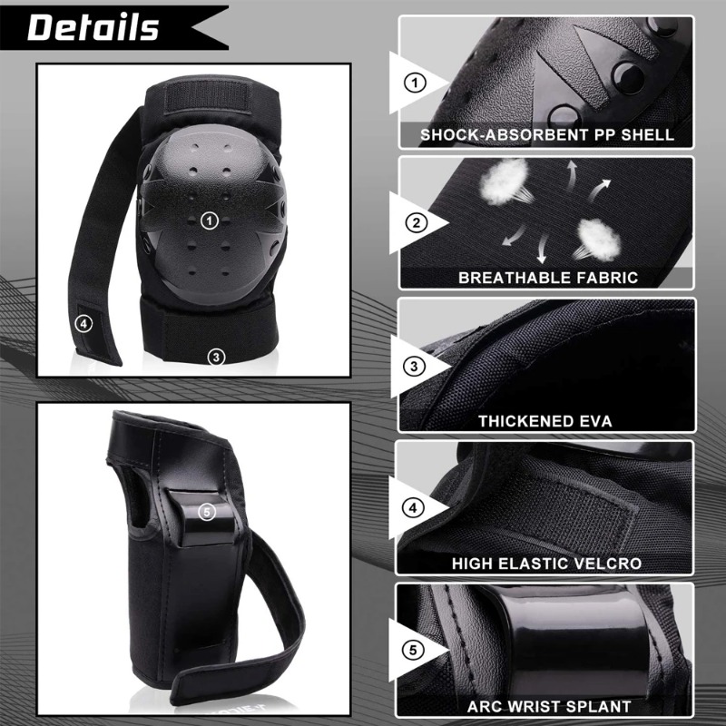 مجموعة واقيات الركبة للبالغين  - مراجعة Youth Cycling Gear وسعره