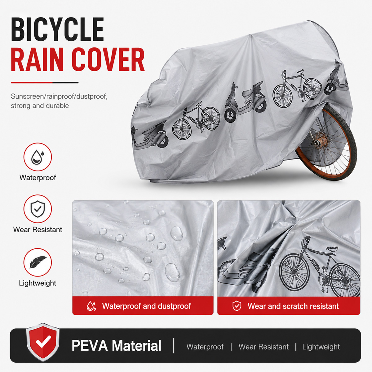 غطاء دراجة هوائية عالمي مقاوم  - مراجعة Cycling Gear For Rain وسعره