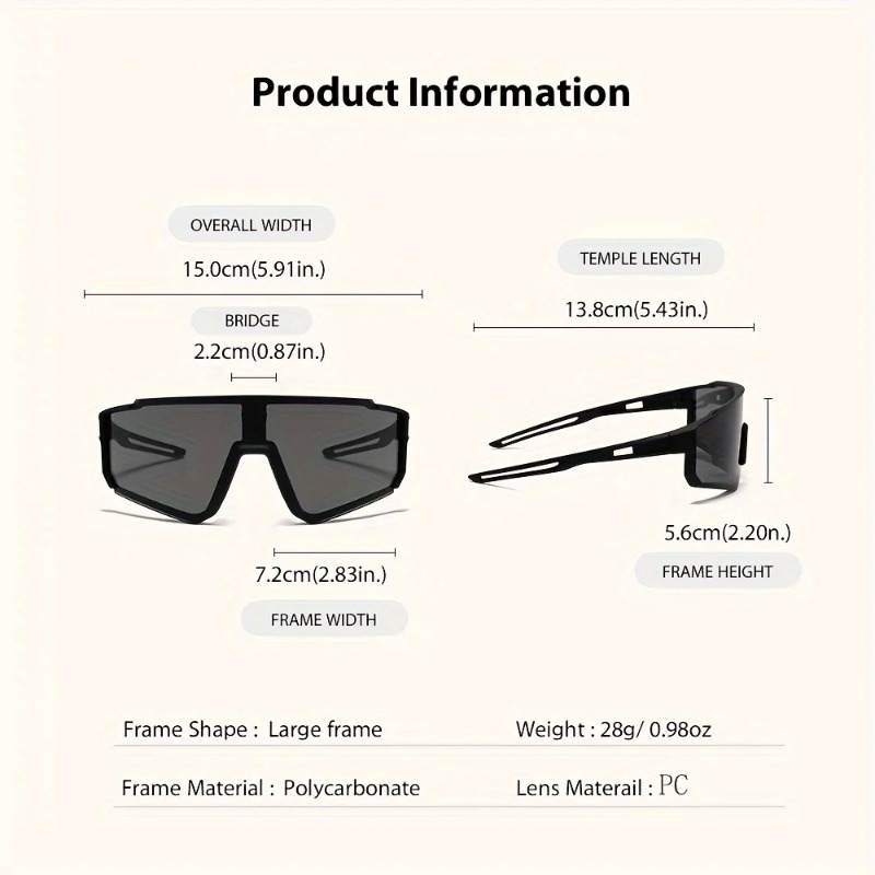 نظارات شمسية رياضية كبيرة الحج - مراجعة Cycling Glasses وسعره