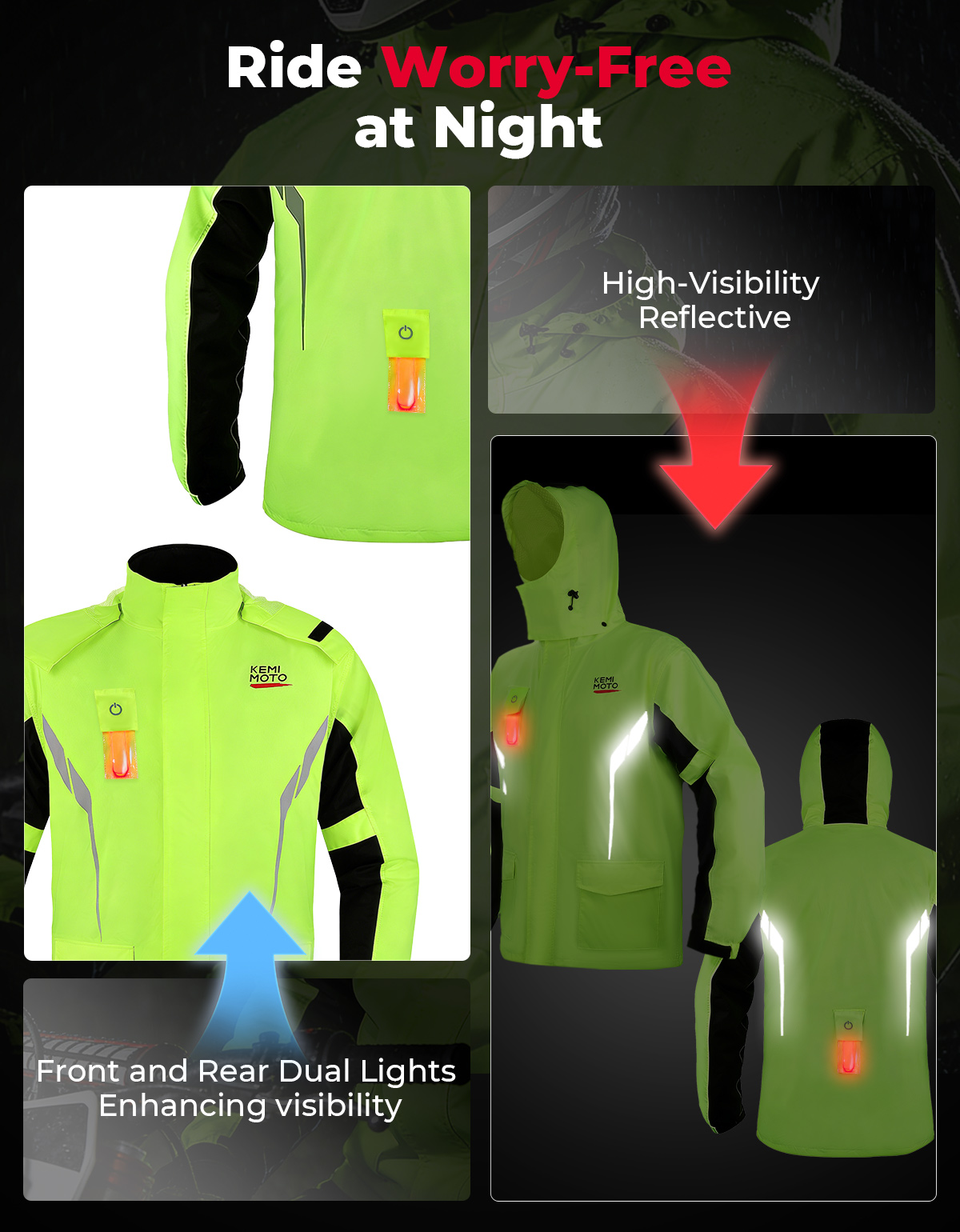 طقم معطف واق من المطر للجنسين  - مراجعة Cycling Gear For Rain وسعره