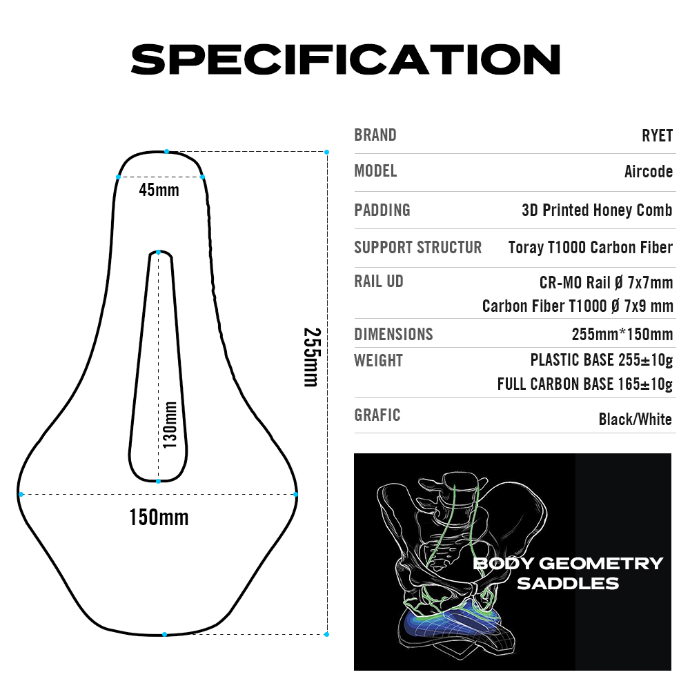 سرج دراجة مطبوع ثلاثي الأبعاد  - مراجعة Carbon Fiber Saddle وسعره
