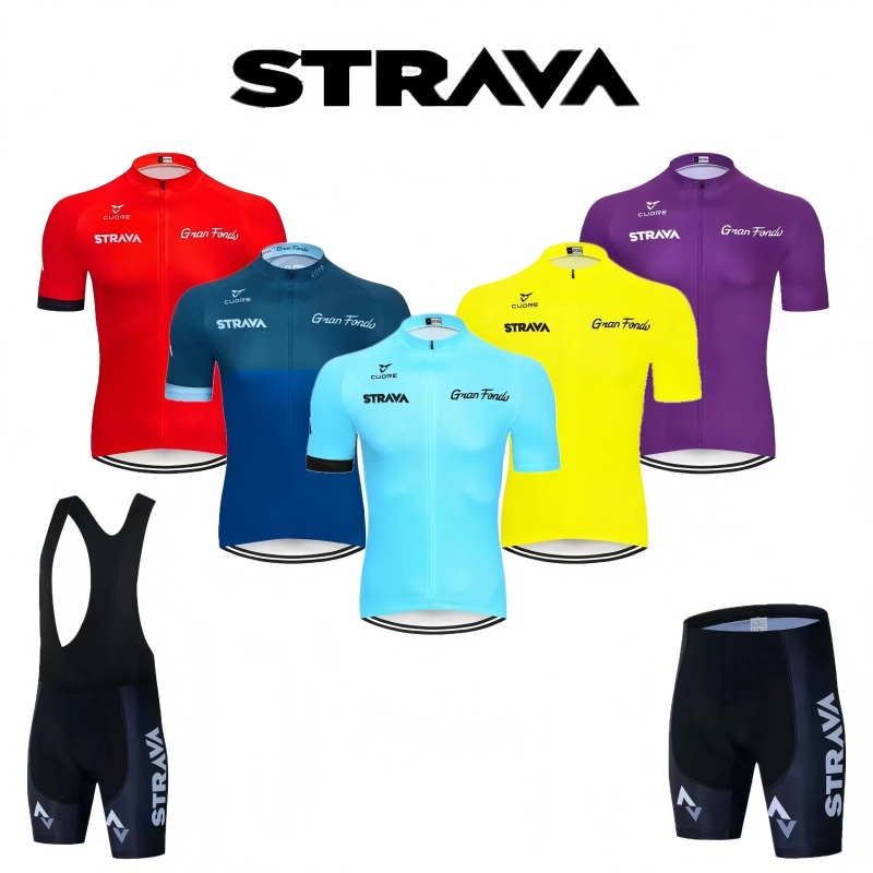 STRAVA مجموعات ملابس ركوب الدر - مراجعة Cycling Gear Logo وسعره