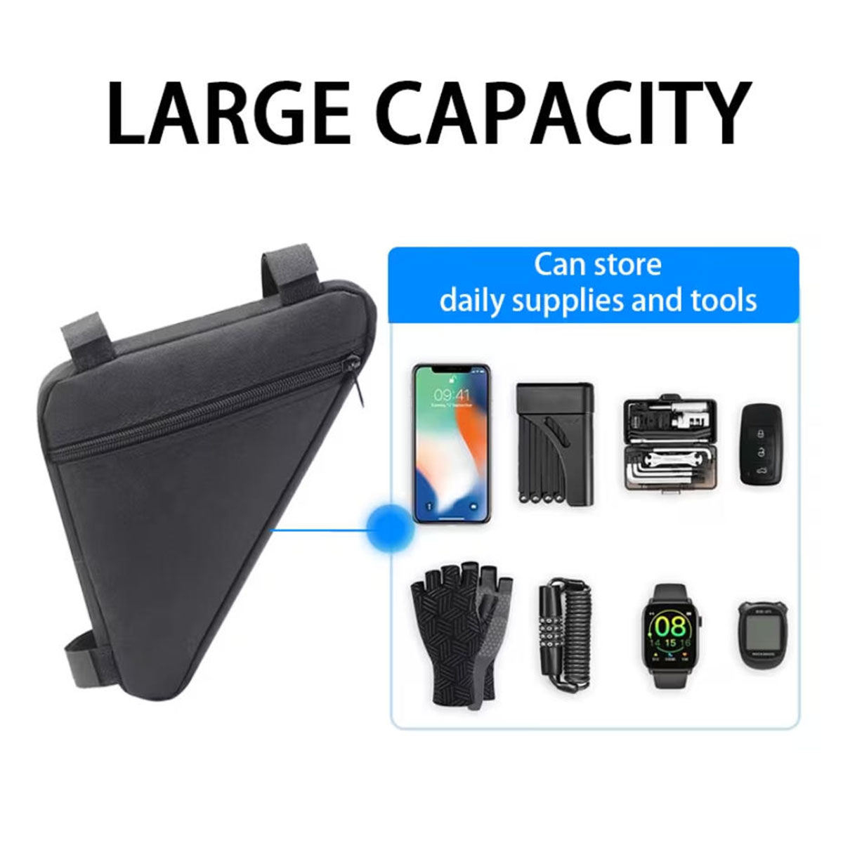 حقيبة مثلثة الشكل للدراجات من  - مراجعة Cycling Gear Pouch وسعره