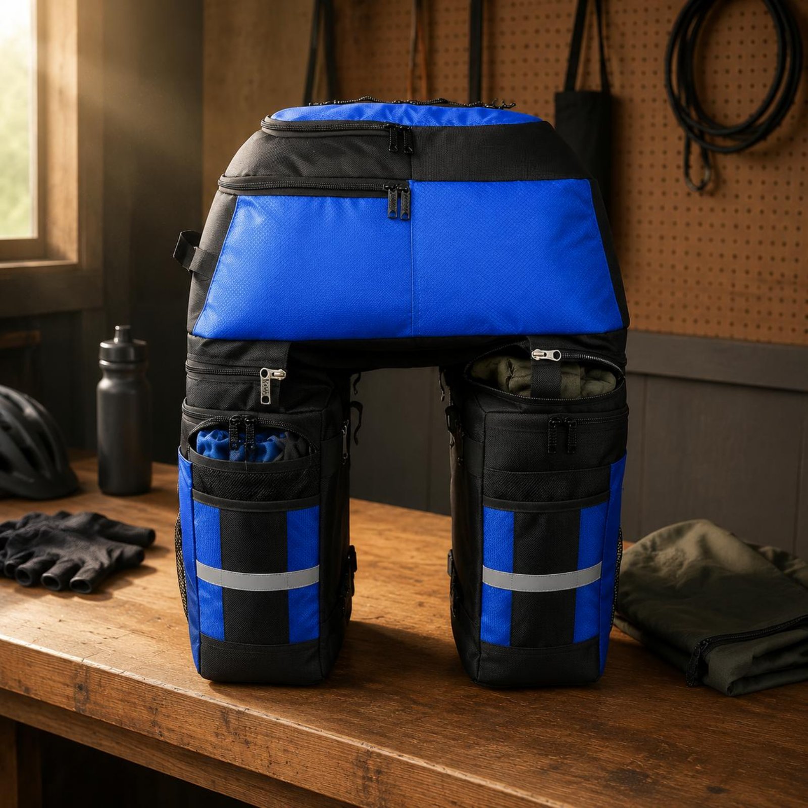 حقيبة خلفية للدراجة مع غطاء مق - مراجعة Cycling Gear For Rain وسعره