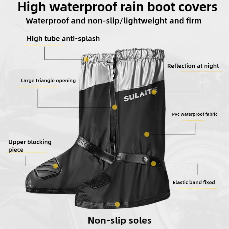 SULAITE دراجة نارية احذية المط - مراجعة Cycling Gear For Rain وسعره